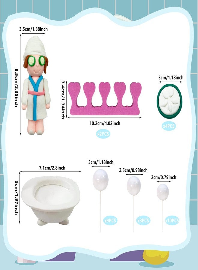 KEEPARTY Spa Cake Decorations Balls Cake Topper Spa Theme Party Supplies for Make Up Birthday Party Favor Decoration - Image 2